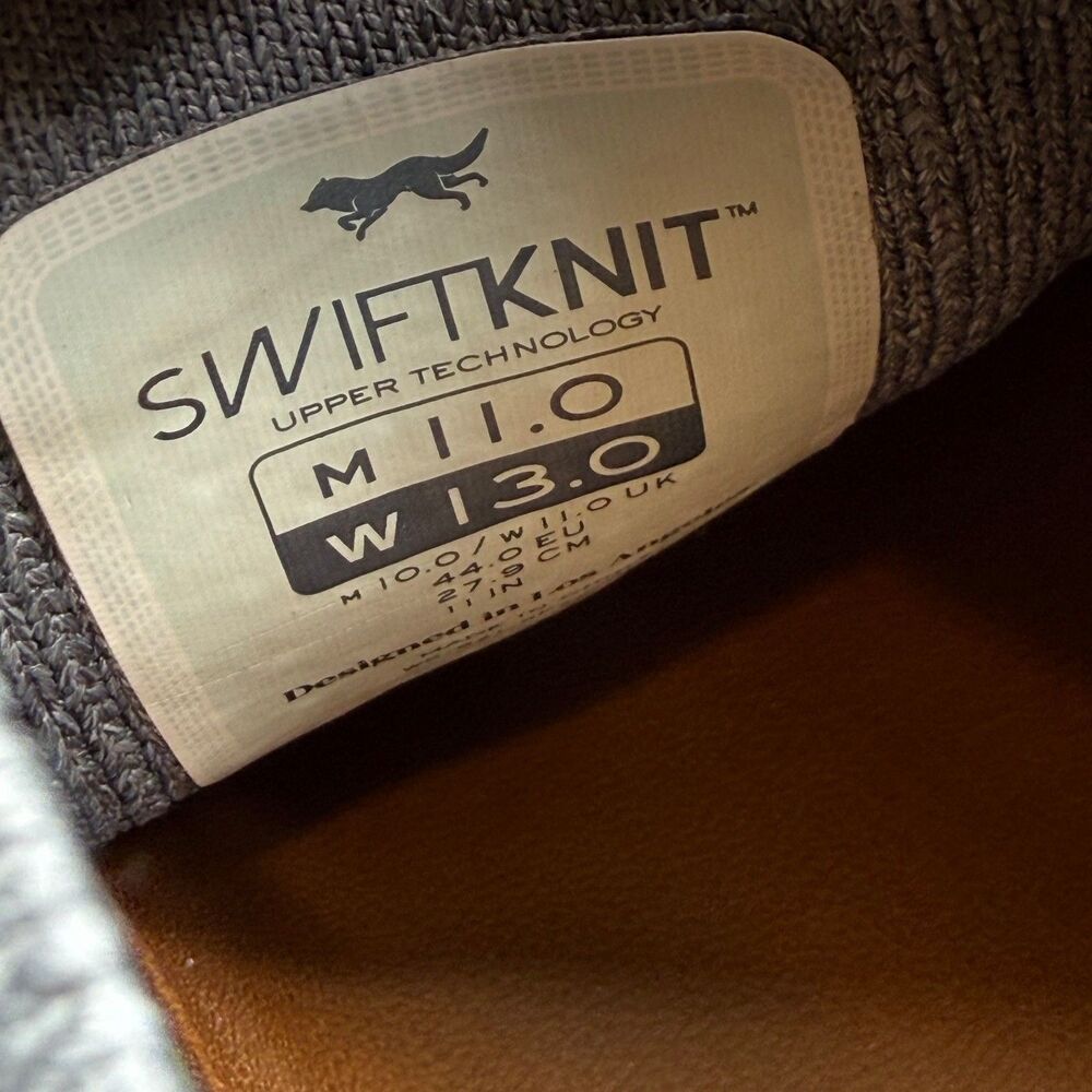Wolf & Shepherd SwiftKnit Men's 11 Gray White Mesh Low Top Derby Sneakers Shoes - Picture 8 of 10